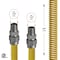 Flextron Gas Line Hose 1/2'' O.D.x36'' Len 1/2" MIP Fittings Yellow Coated Stainless Steel Flexible Connector FTGC-YC38-36A - alternate 3